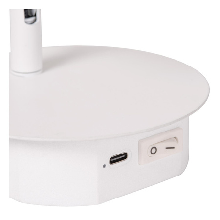 Lucide kinkiet Jolijn Ø 10,2 cm LED 1x2W 3000K zasilanie akumulatorowe z magnetycznym systemem montażu biały 77288/03/31