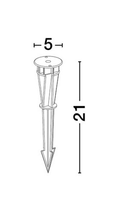 Luces Exclusivas szpikulec do wbicia w ziemię Ananea Ø 5cm wys. 21 cm czarny LE73744