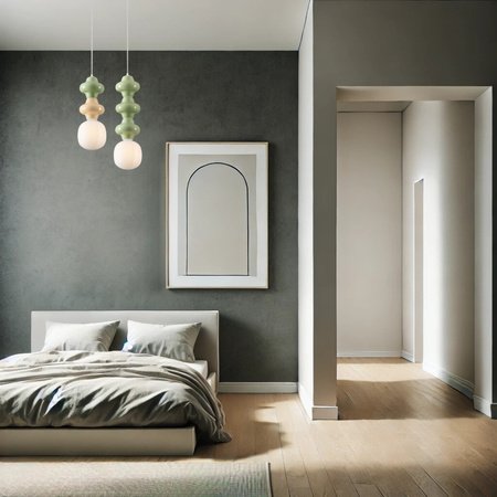 Luces Exclusivas lampa wisząca LED Vilrosa Ø 18 cm E14 1x5W IP20 jasnozielono/żółta LE44564