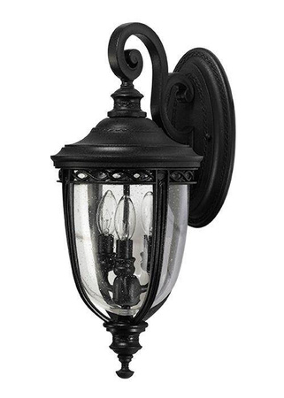 Elstead kinkiet zewnętrzny English Bridle 3xE14 czarny IP44 FE-EB2-M-BLK