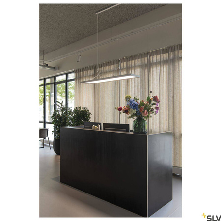 SLV lampa wisząca LED Worklight 57W 5000lm 4000K srebrna 1006345