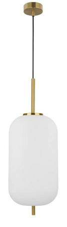 Luces Exclusivas lampa wisząca Pilar E27 biało/mosiężna LE41755
