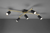 Trio plafon (reflektorki) LED Marley 5xGU10 czarno/złoty 612400580