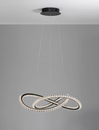 Luces Exclusivas lampa wisząca LED Tepic 56W 3750lm 3000K czarna LE42820