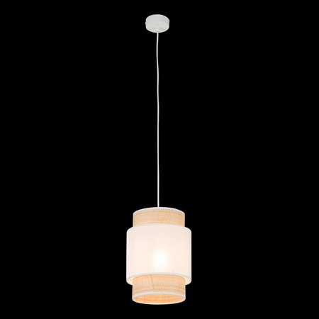TK Lighting lampa wisząca Boho E27 biało/naturalna 5652