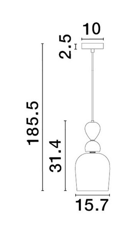 Luces Exclusivas lampa wisząca LED Balam Ø 15,7 cm E14 1x5W IP20 złota/wielokolorowa LE43397