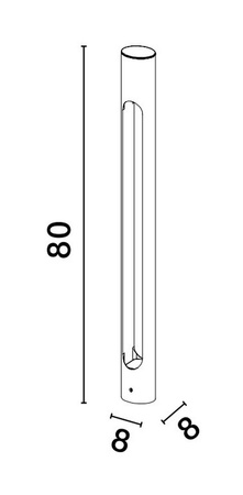 Luces Exclusivas lampa stojąca zewnętrzna LED Acatla Ø 8 cm 12W 372lm 3000K wys. 80 cm czarna LE73506