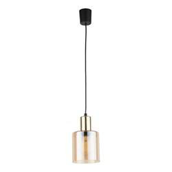 TK Lighting lampa wisząca Sierra E27 czarno/bursztynowa 6665