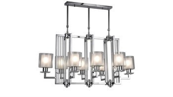 Lumina Deco żyrandol / lampa wisząca Manhattan Pro 8xE27 chrom LDP 8012-8 (CHR)