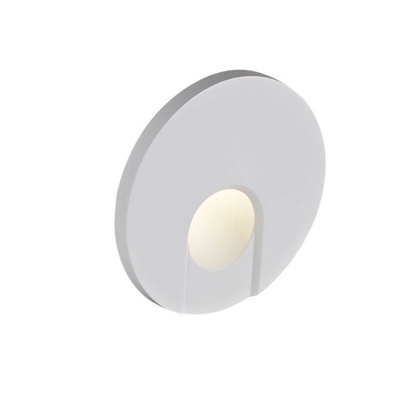 Mistic Lighting oczko ścienne schodowe LED Dot R 1,5W 75lm 3000K białe IP65/20 MSTC-05411900+MSTC-05118010