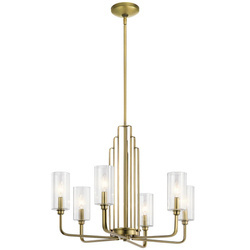 Quintiesse lampa wisząca Kimrose 6xE14 mosiężna QN-KIMROSE6-BNB