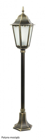 Su-ma lampa stojąca zewnętrzna Retro Classic II E27 czarna/patyna 115cm IP43 K 5002/2/H