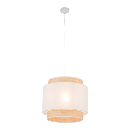 TK Lighting lampa wisząca Boho E27 biało/naturalna 5653