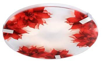 Candellux plafon Rapsody 2xE27 biało/czerwony 13-30276