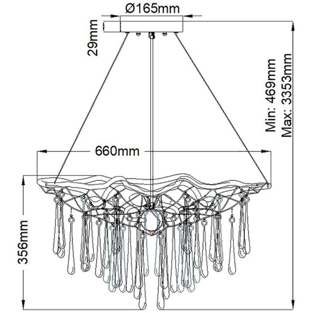 Quintiesse lampa wisząca Laguna 4xE14 złota QN-LAGUNA-4P