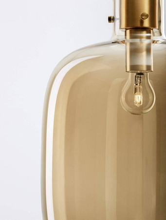 Luces Exclusivas lampa wisząca Padre Ε27 złoto/bursztynowa LE42637