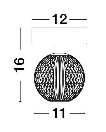 Luces Exclusivas plafon LED Cana 4W 246lm 3200K złoty LE42691