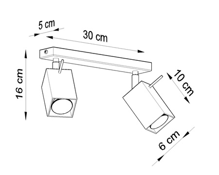Sollux plafon (reflektorki) Merida 2 2xGU10 biały SL.0096