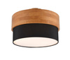 Trio plafon Seasons 2xE14 czarny/drewno 611500202