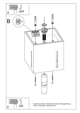 Sollux plafon Pixar G9 szary SL.0399