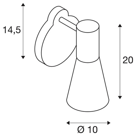 SLV kinkiet (reflektorek) Phelia GU10 czarny 148540