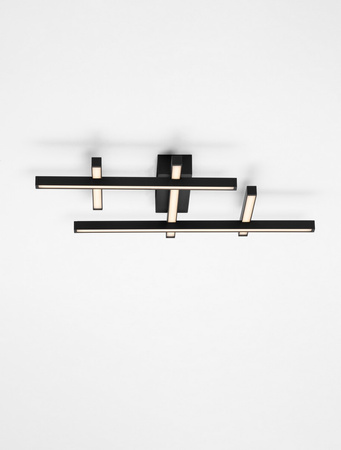 Luces Exclusivas lampa sufitowa LED Tumbes ściemnialna 42W 2373lm 3000K IP20 czarna LE44475