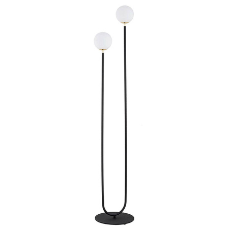 Argon lampa podłogowa Ferrone 2xE14 czarno/mosiężna 146cm 7073