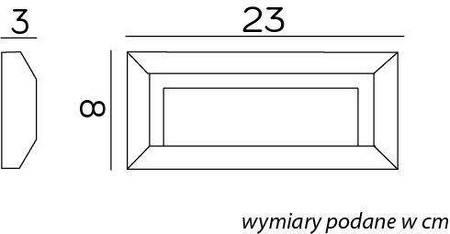 Su-ma oprawa ścienna zewnętrzna LED Mur 3W 390lm 2700/4500/6000K popielata IP65 2502A