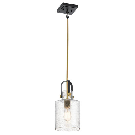 Quintiesse lampa wisząca Kitner E27 czarno/mosiężna QN-KITNER-P-NBR