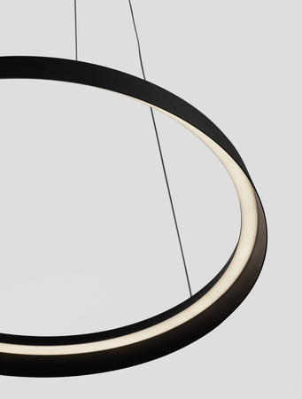 Luces Exclusivas lampa wisząca LED Batallas ściemnialna Ø 60 cm 52W 3717lm 2700-3000K IP20 czarna LE44783