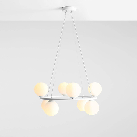 Aldex żyrandol / lampa wisząca Krone 8 8xE14 biała 1085P
