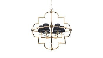 Lumina Deco żyrandol / lampa wisząca Baltimore W6 6xE14 czarno/złota LDP 8020-6 (GD+BK)