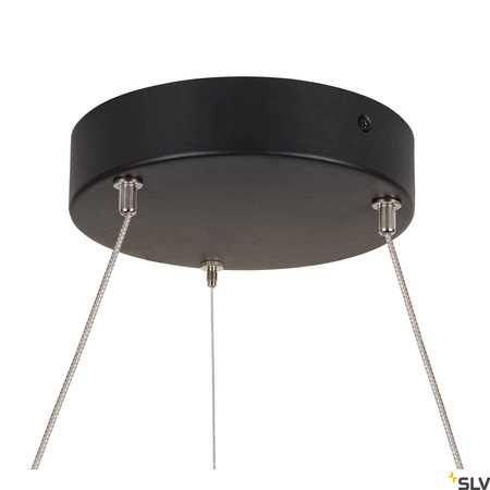 SLV lampa wisząca LED One 60 25W 820lm 3000/4000K 130° ściemnialna czarna Ø60cm 1004761