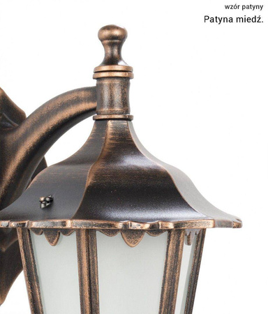 Su-ma lampa stojąca zewnętrzna Retro Midi E27 czarna/patyna 106cm IP43 K 5002/2/M