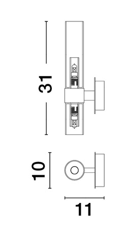 Luces Exclusivas kinkiet LED Acuna G9 2x5W IP20 czarny LE43348