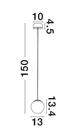 Luces Exclusivas lampa wisząca LED Abala Ø 13 cm 8W 400lm 3000K IP20 czarna LE43311