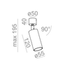 AQForm plafon (reflektorek) Pet GU10 czarny 10045-0000-U8-PH-12