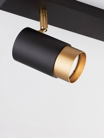 Luces Exclusivas kinkiet (reflektorki) Cayes 2xGU10 czarno/złoty LE42613