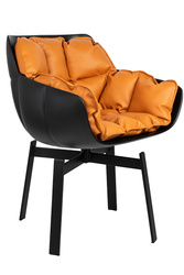 King Home Krzesło obrotowe SHIBA brązowe / czarne JH-B11-1