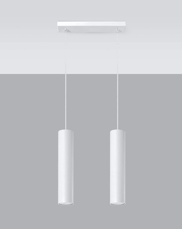 Sollux lampa wisząca Lagos 2 2xGU10 biała SL.0324