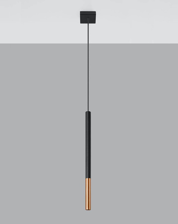Sollux lampa wisząca Mozaica 1 G9 czarno/miedziana SL.0888
