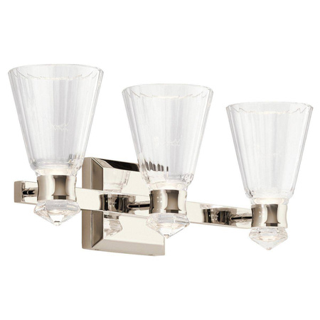 Quintiesse kinkiet łazienkowy LED Kayva 18W 1440lm 3000K nikiel IP44 QN-KAYVA3-PN