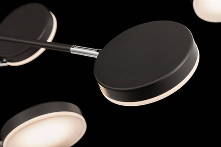 Maytoni żyrandol / lampa wisząca LED Fad 6x(6,3W 366lm 3000K) 38W 2200lm czarna MOD070PL-L38B3K