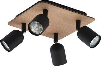 TK Lighting plafon (reflektorki) Top Wood 4xGU10 czarno/drewniany 3293