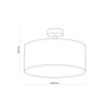 TK Lighting plafon Rondo 4xE27 czarno/beżowy 6247