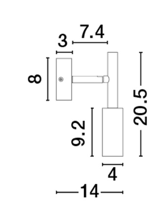 Luces Exclusivas kinkiet LED Bahama Ø 8 cm 7W 667lm 3000K IP20 biały LE43630