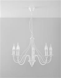 Sollux żyrandol / lampa wisząca Minerwa 5 5xE14 biała SL.0214