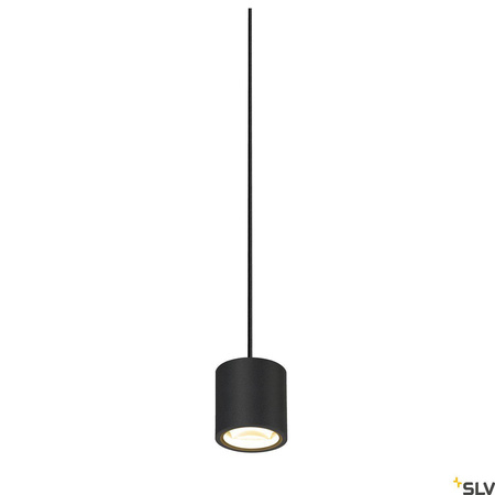 SLV lampa wisząca LED Oculus 11W 780lm 2000/3000K 100° ściemnialna czarna Ø9cm 1004672