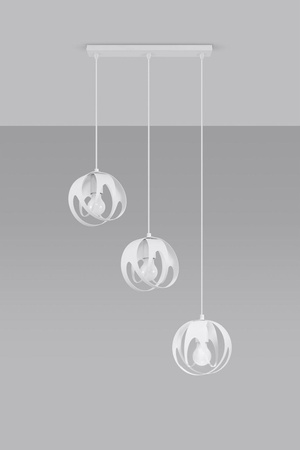 Sollux lampa wisząca Tulos 3L 3xE27 biała SL.1085