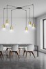 Emibig lampa wisząca Traker 6 6xGU10 czarno/złota 526/6